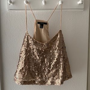 Gold sequin top